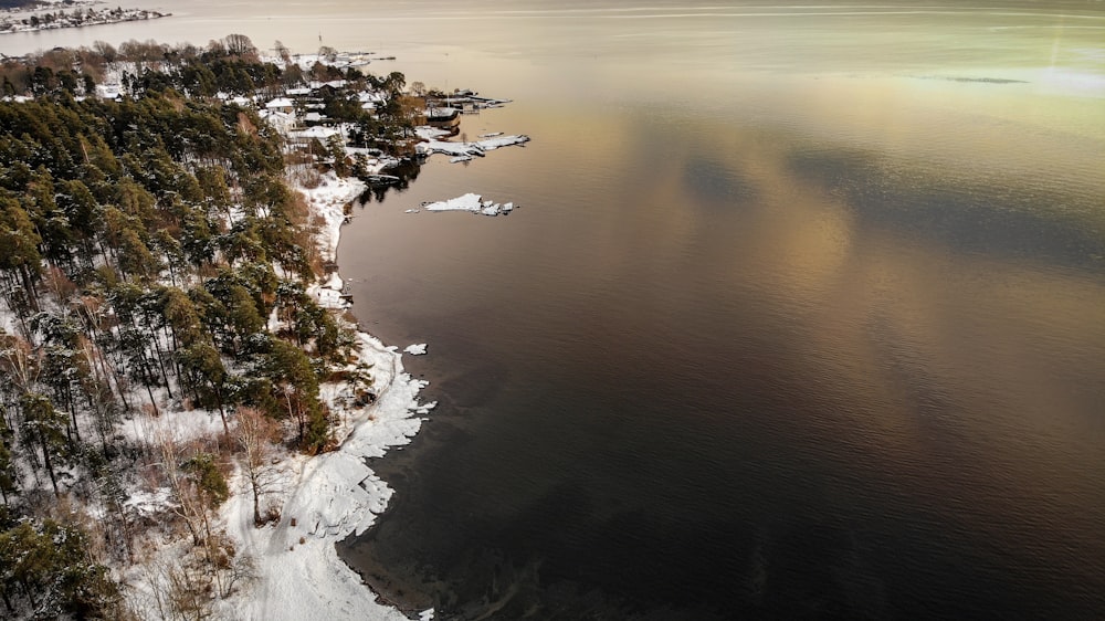 island near body of water