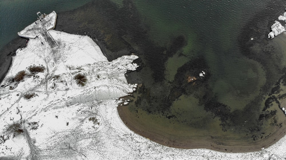 aerial photography of body of water