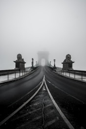bridge with lion statues