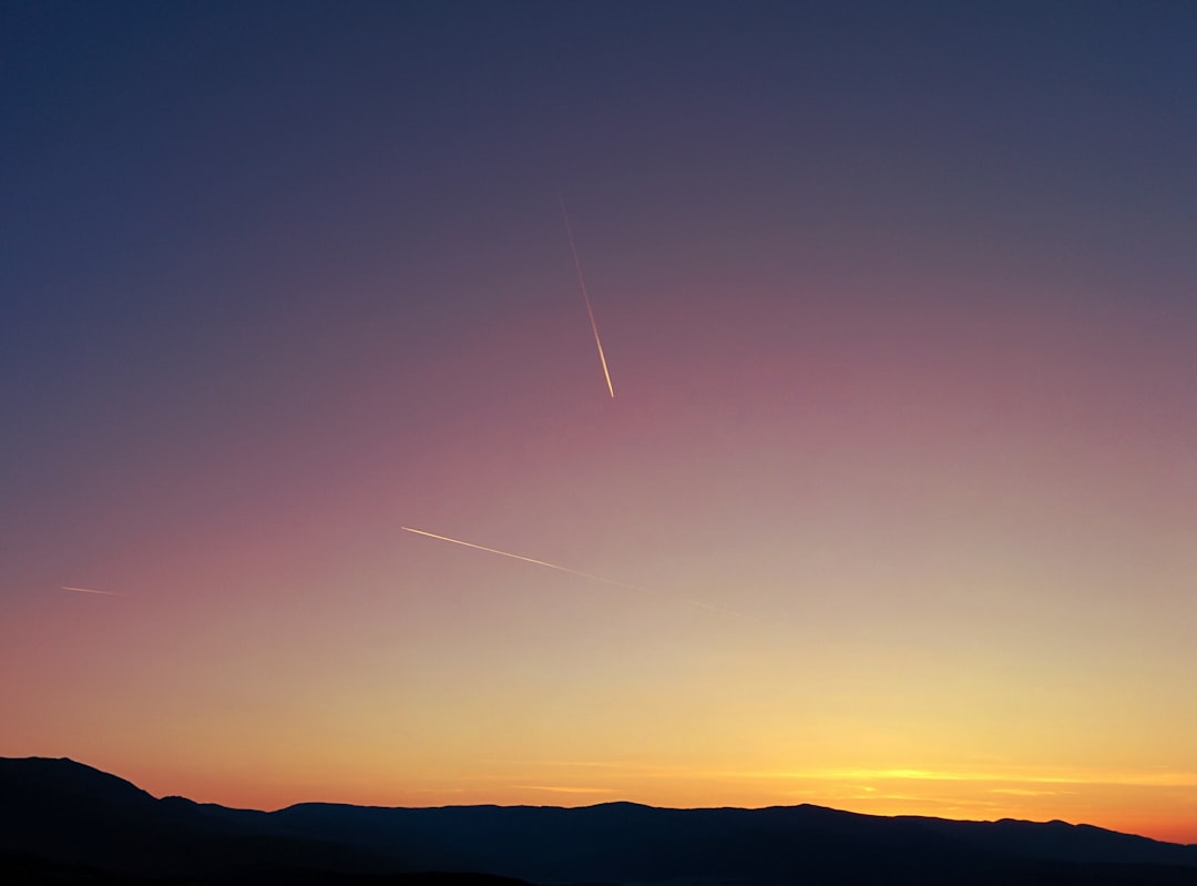 mountain silhouette during golden hour