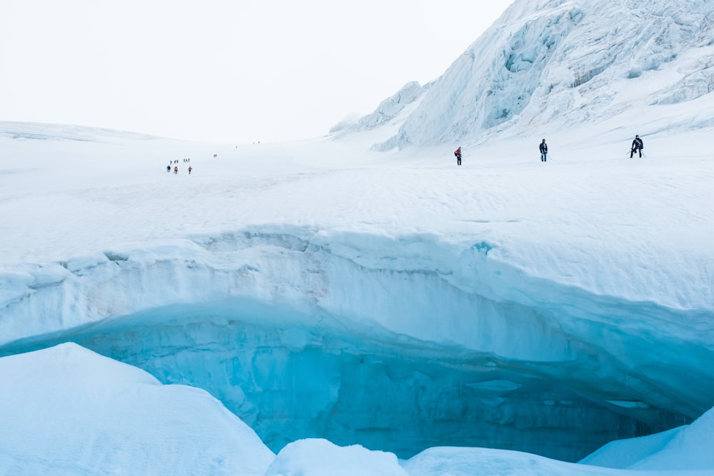 mountain covered by snow