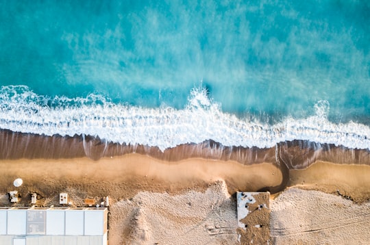 bird's eye view of seashore in Cannes France