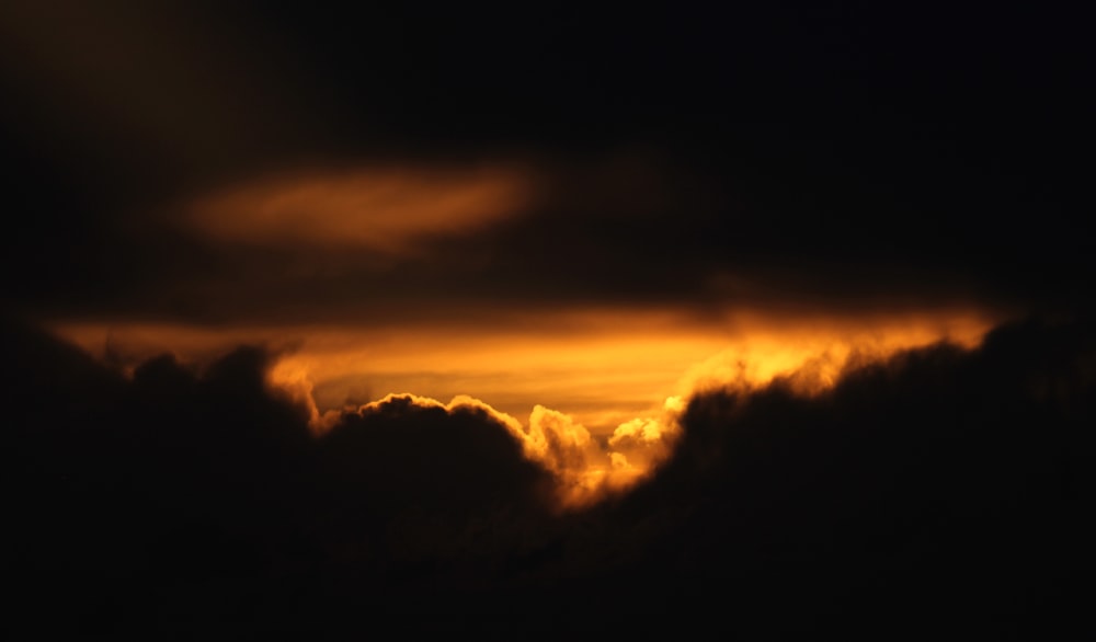 clouds during golden hour