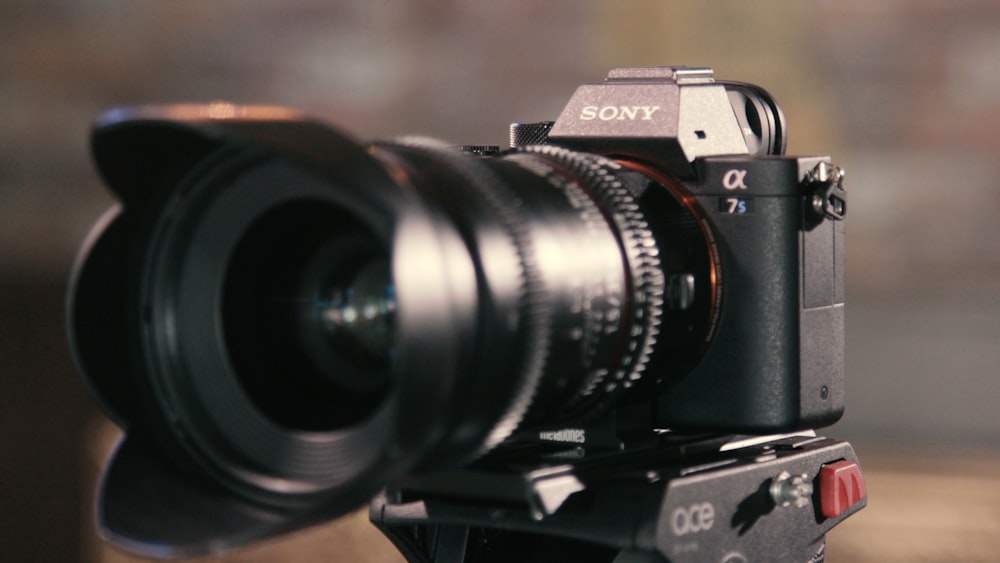 closeup photo of Sony OX 7s camera
