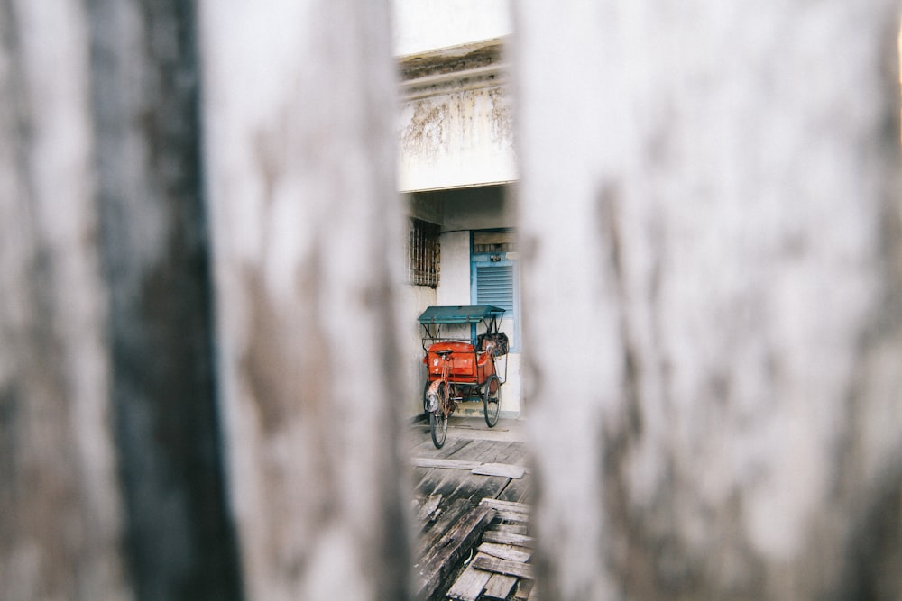 Foto de rickshaw rojo