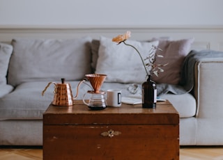 brown wooden chest box