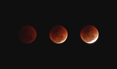 three blood moons eclipse zoom background