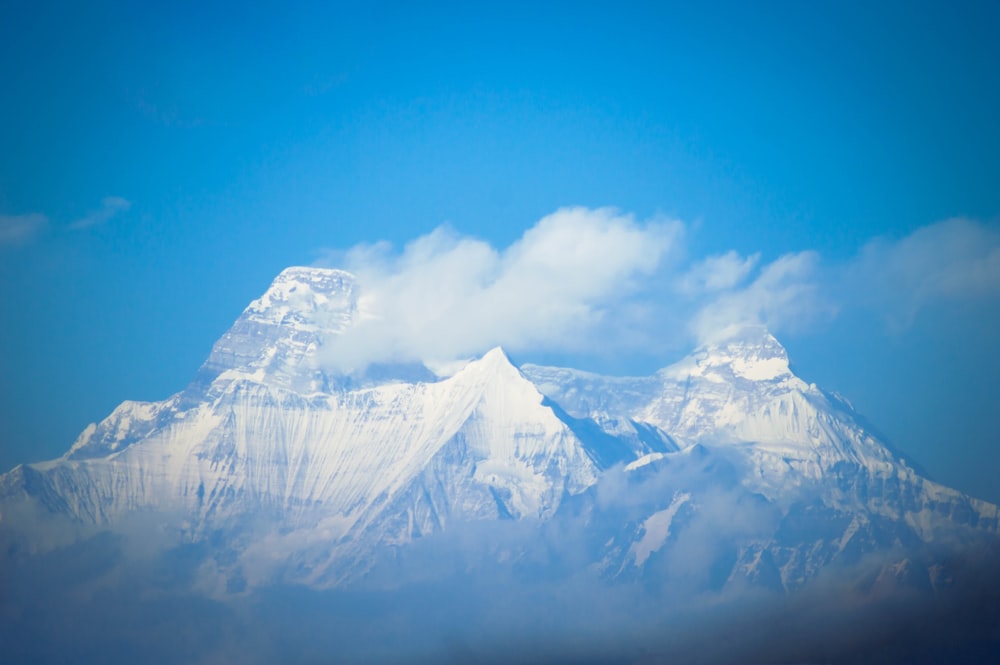 landscape photo of mountain with snow