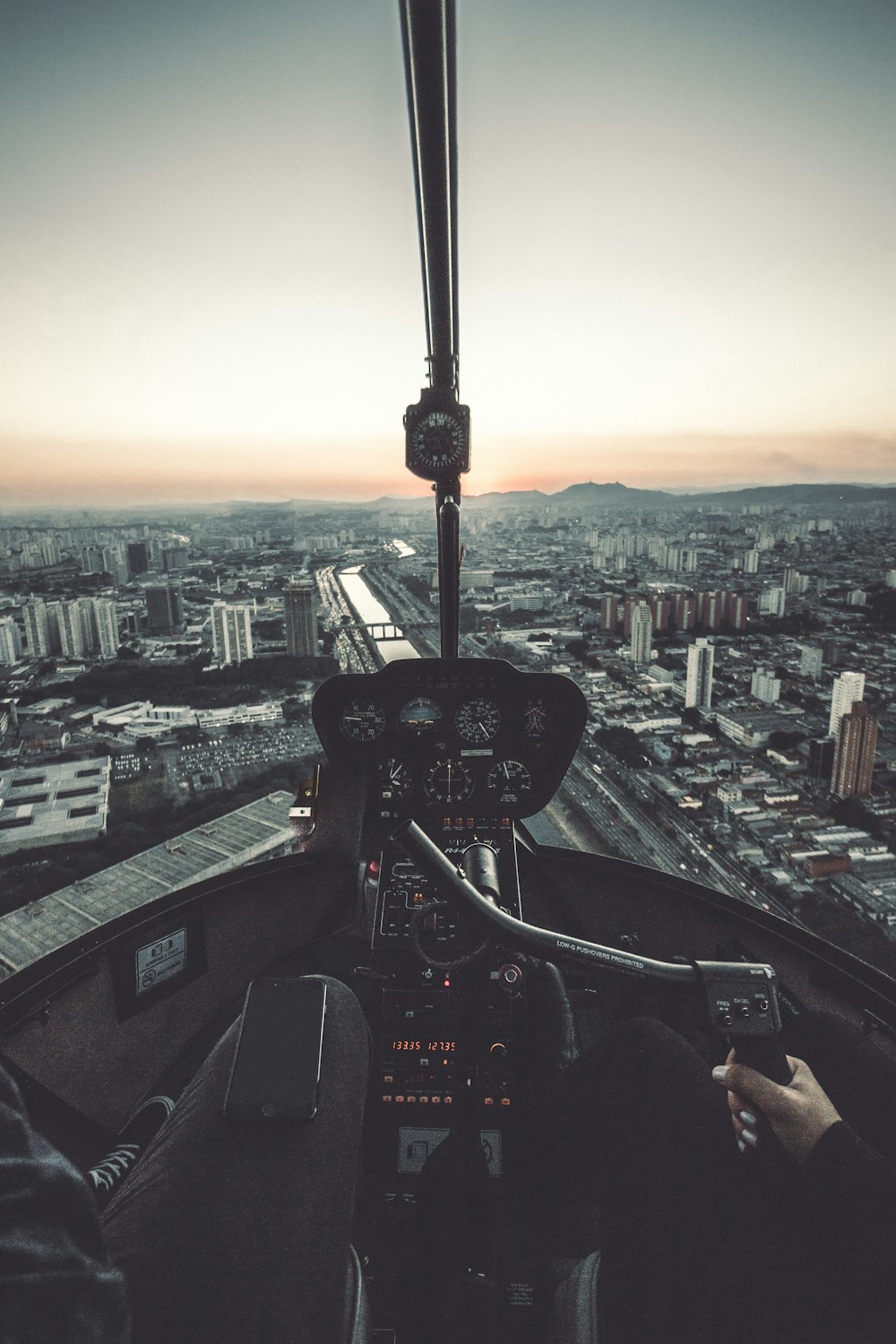 person inside cockpit