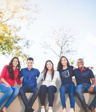 group of people sitting on bench near trees duting daytime