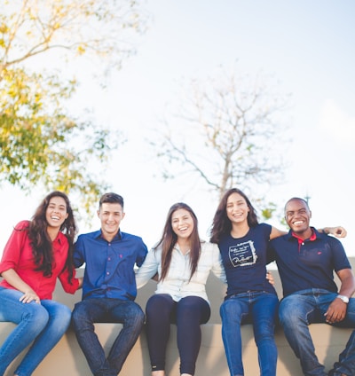 group of people sitting on bench near trees duting daytime