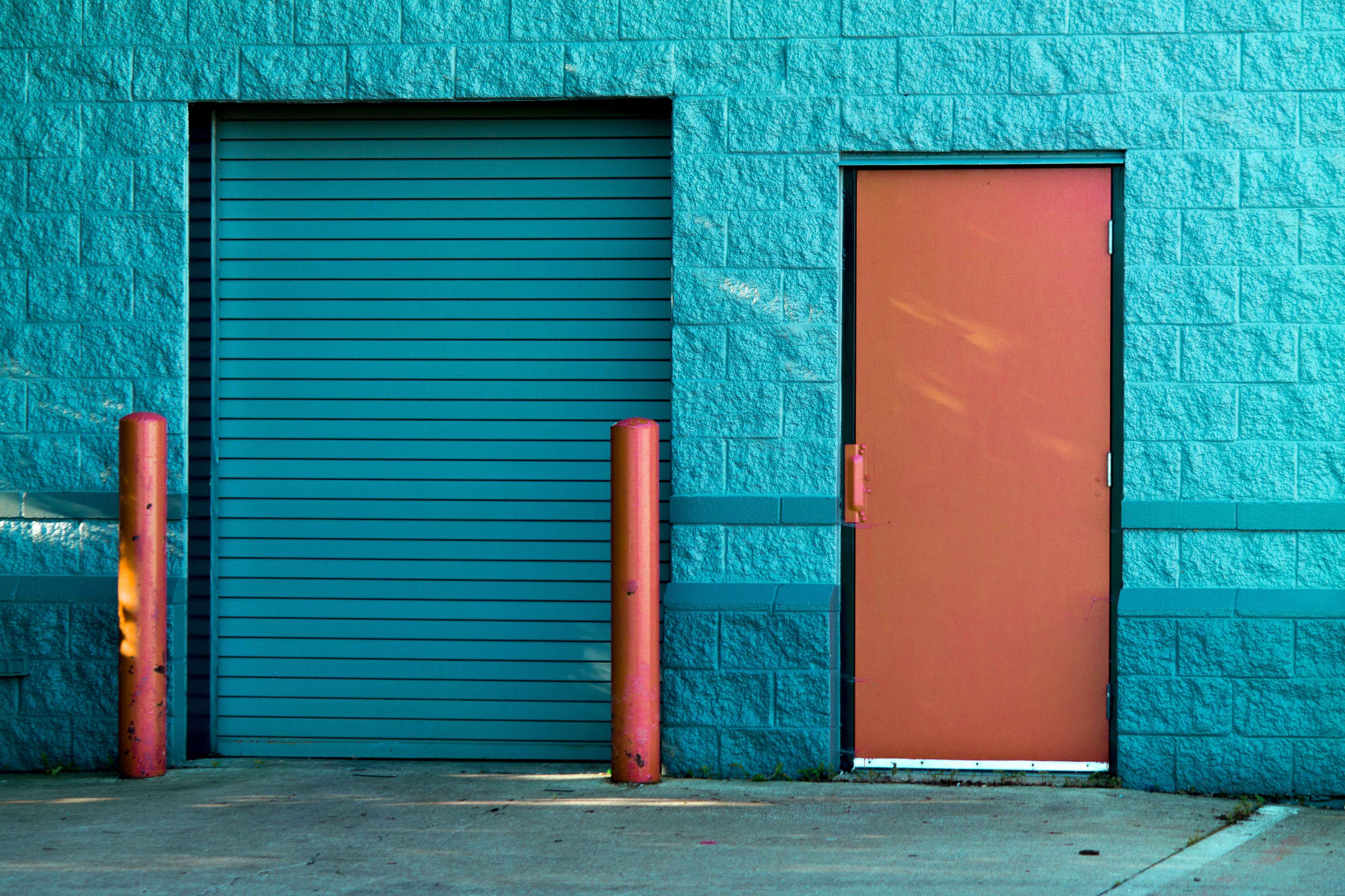 closed door and gate