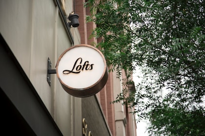 Lofts signage on structure