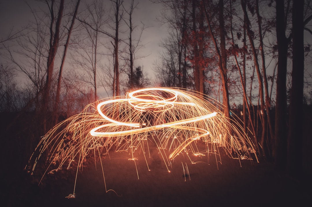 steel wool photography of lights