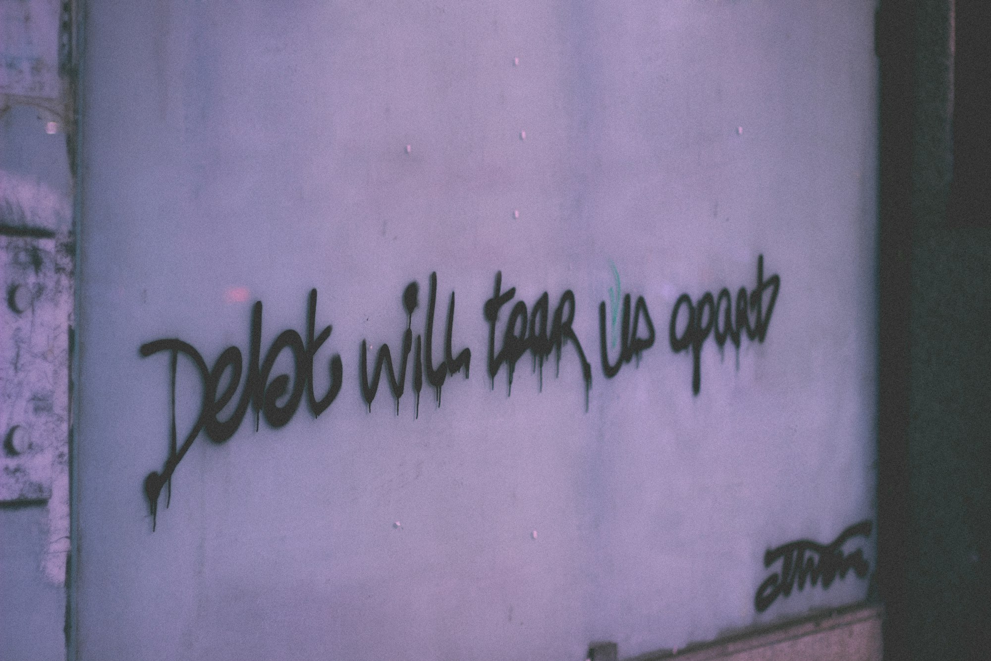 Debt will tear us apart