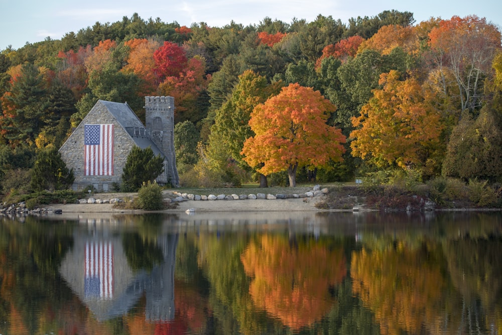 gray concrete castle near body of water