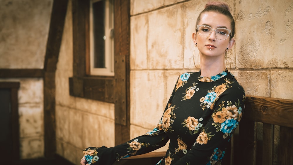 woman sitting on bench