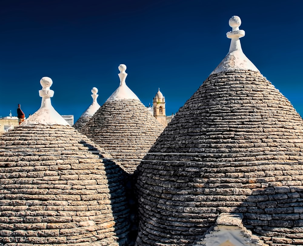 grey concrete dome buildings