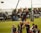 Rugby players are engaged in a line-out during a match, with one player being lifted high to catch the ball. The scene takes place on a grassy field surrounded by an audience, with branding and advertisements in the background.