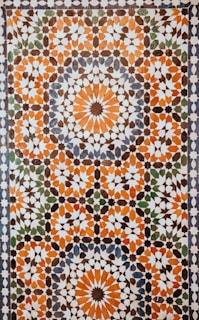 Decorative geometric patterns inspired by Islamic art.