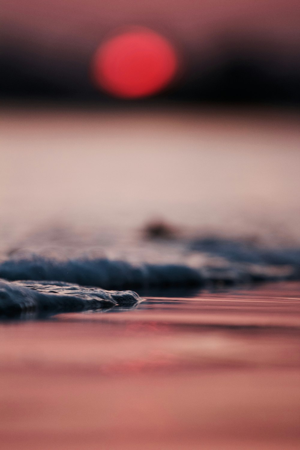 selective focus photography of cliff beside body of water during golden hour