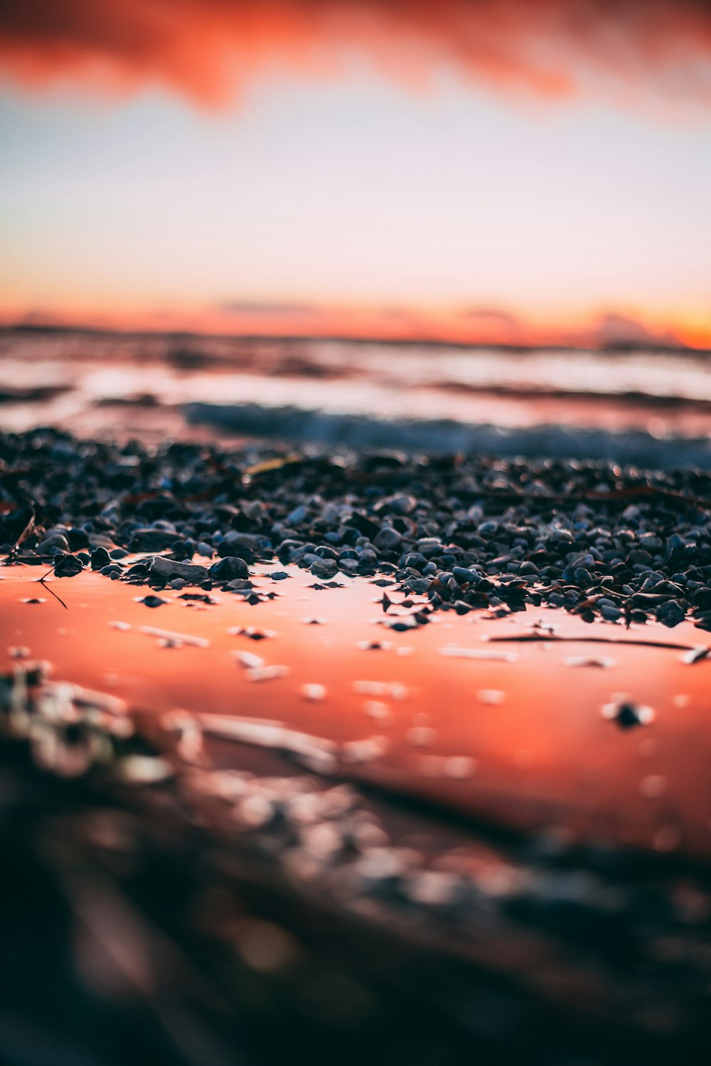 pebbles on seashore