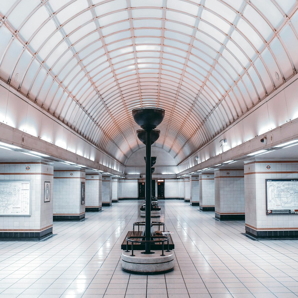 black patio heater inside building