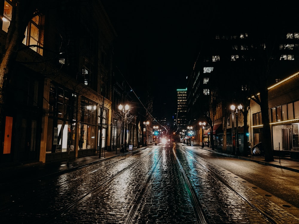 road during nighttime