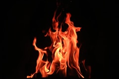 red fire digital wallpaper