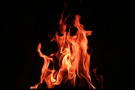 red fire digital wallpaper