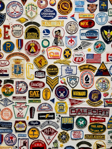 A vibrant collection of custom patches showcasing unique designs.