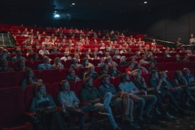 person watching movie