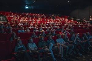 person watching movie