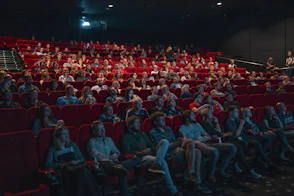 person watching movie