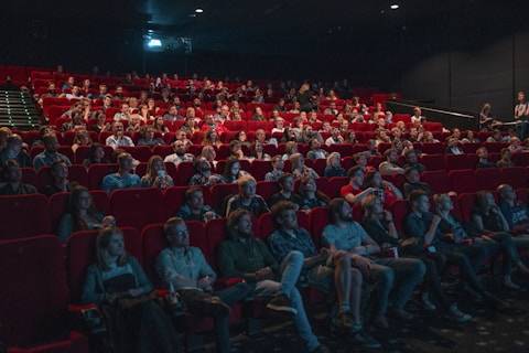 person watching movie