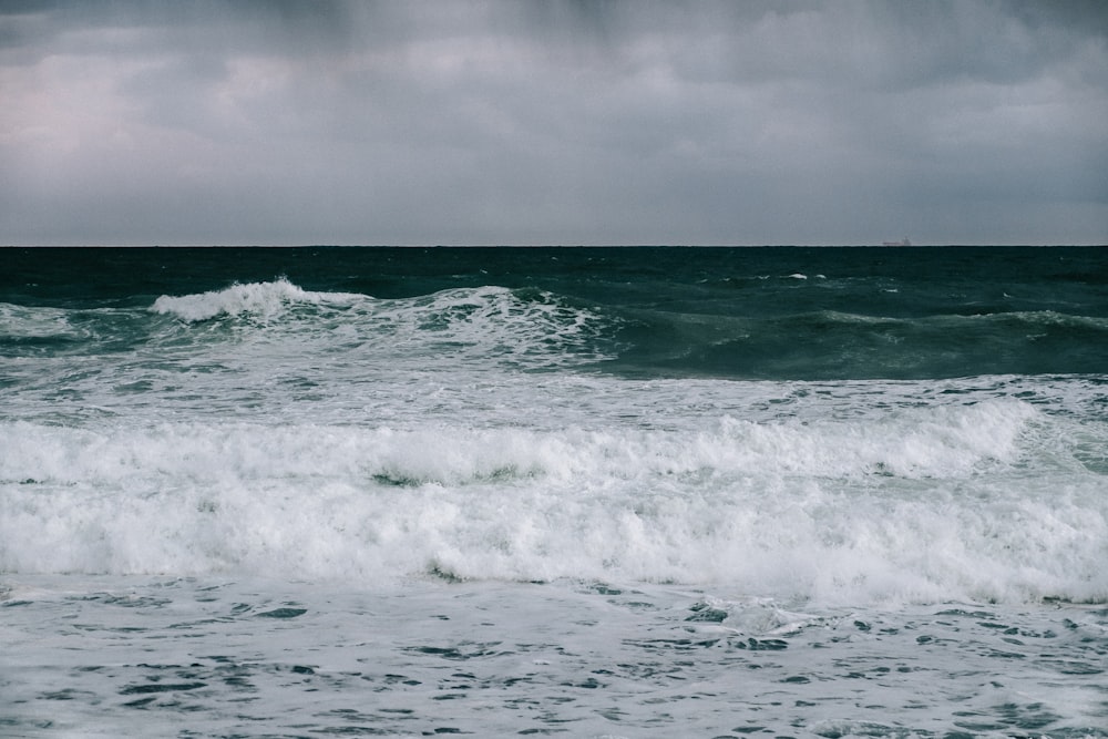 water white washed on shore