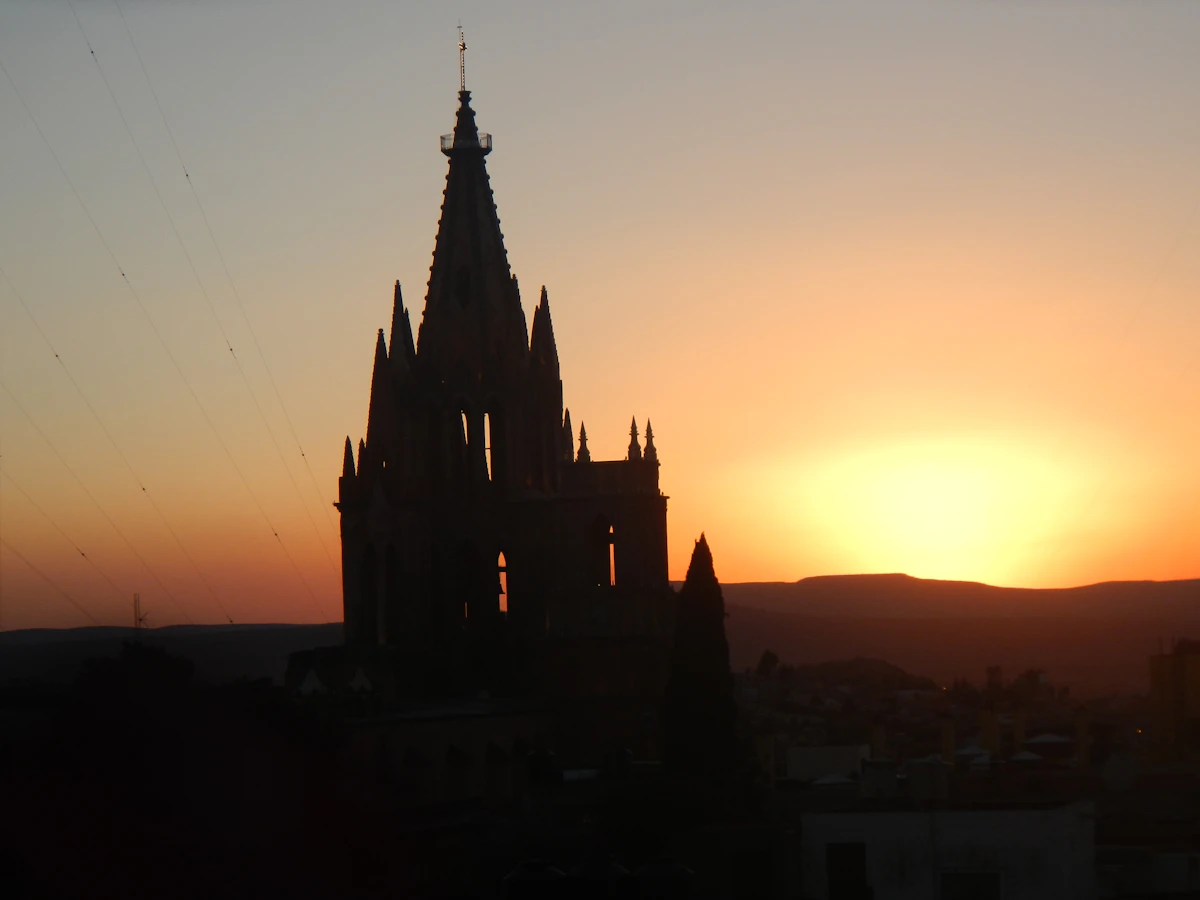 San Miguel de Allende neighborhood street with families