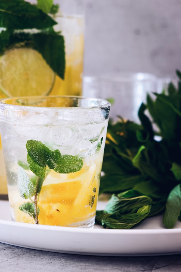 Lemon tea glass