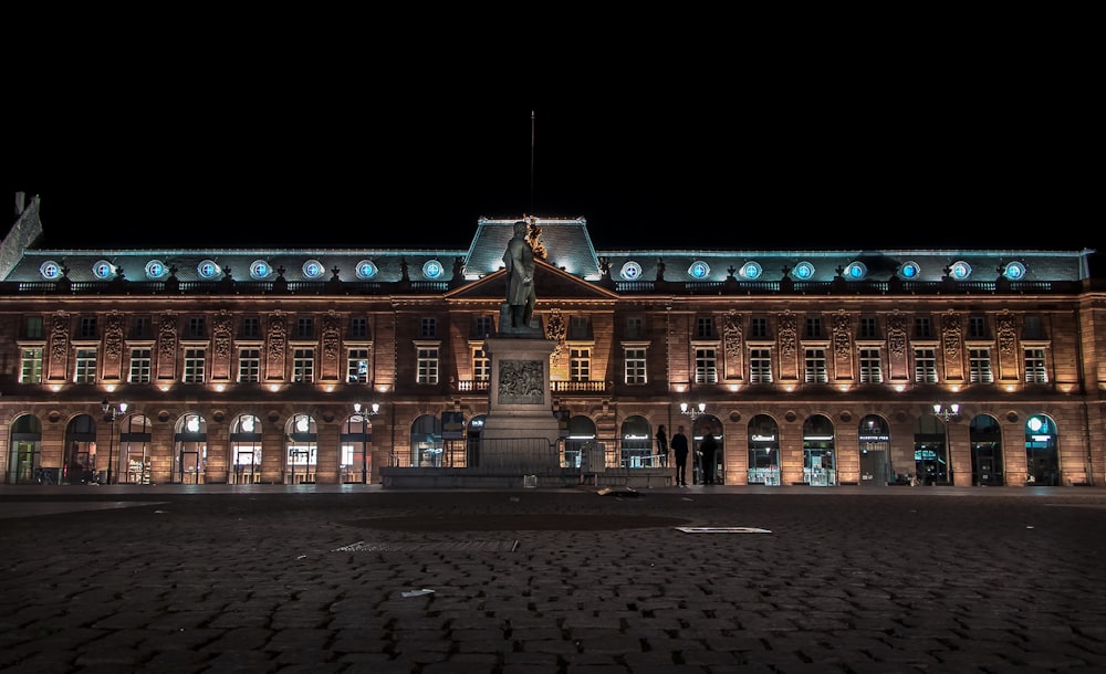 landscape photo of building during nighttime