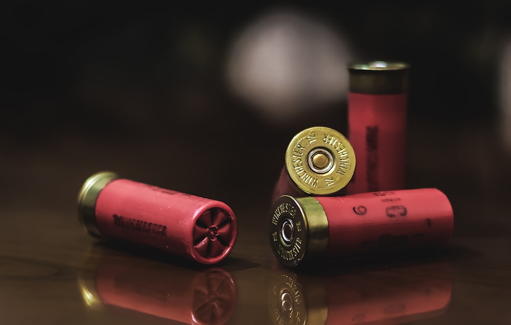 red and gold shotgun shells