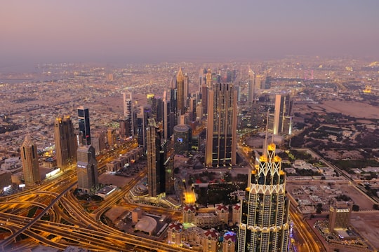 bird's eye view of cityscape in Burj Park United Arab Emirates