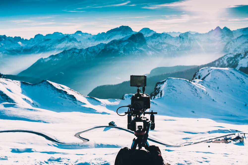 taking photo on snow