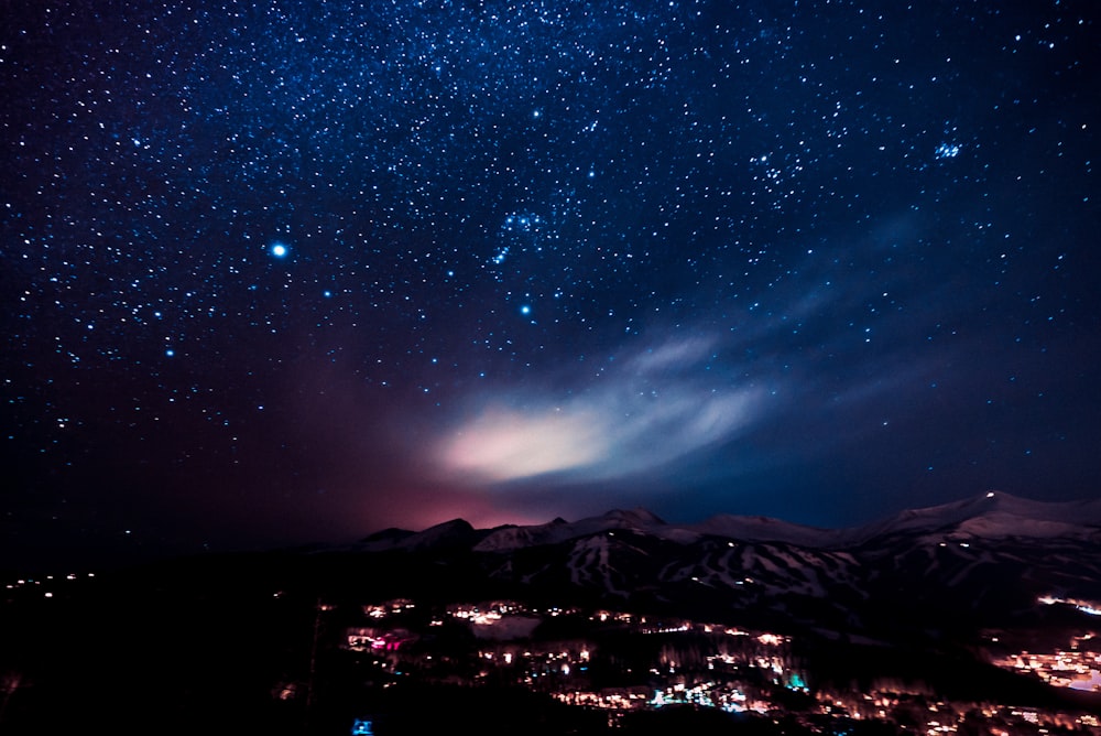 Photo de ciel aurorale
