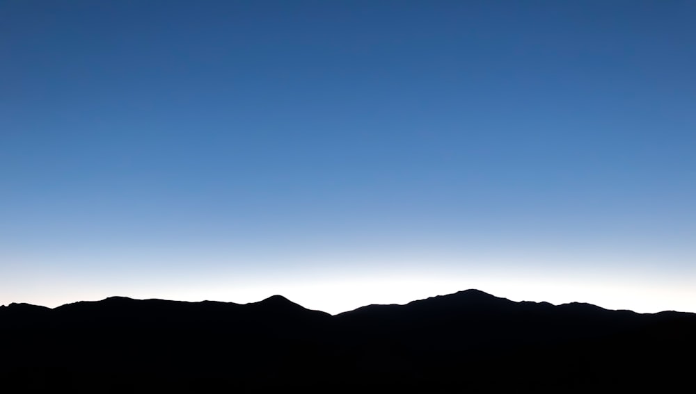 silhouette of mountain