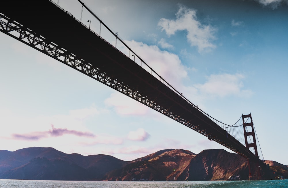 Golden Gate Bridge under cloudy sky during daytime