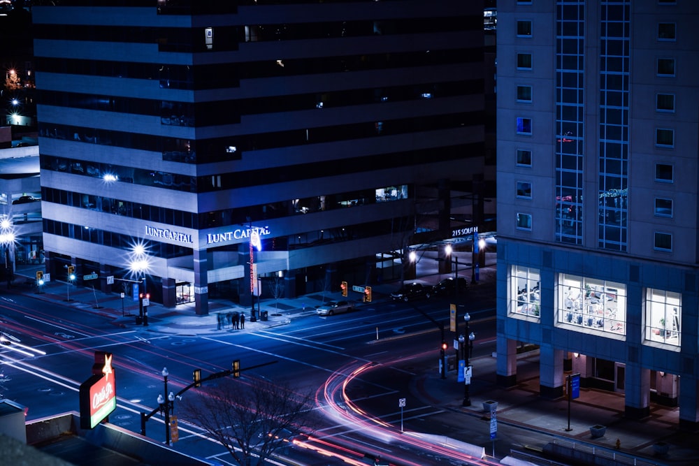 timelapse photography of red and white lights