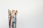 mason jar of paintbrush lot
