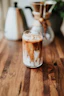 Iced Spanish latte: Condensed milk, cinnamon
