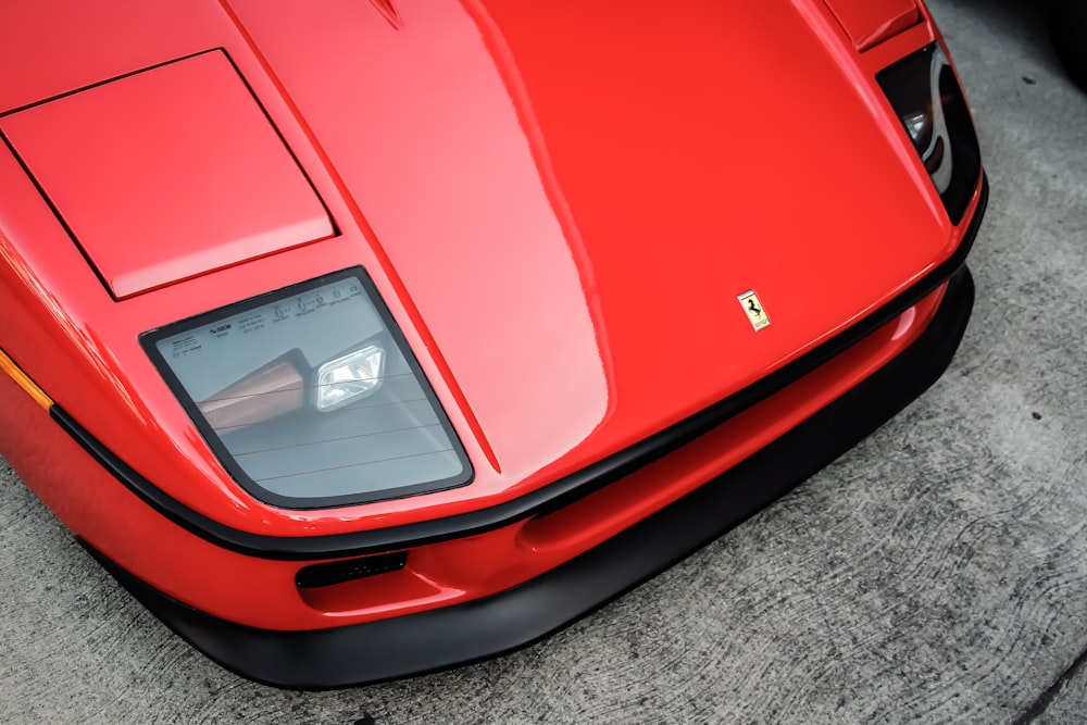 red Porsche car