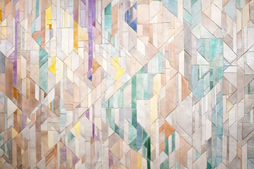 beige and multicolored surface